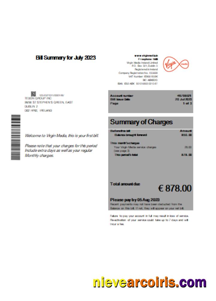 Virgin Media business bill